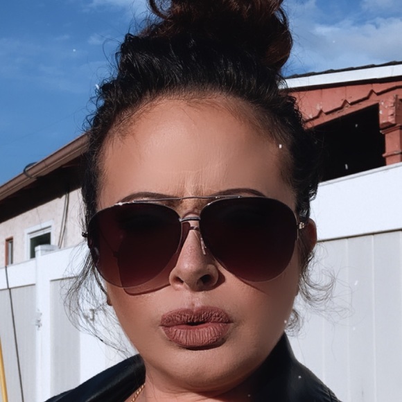 Brown Gold Ombré lens aviator sunglasses main image 8